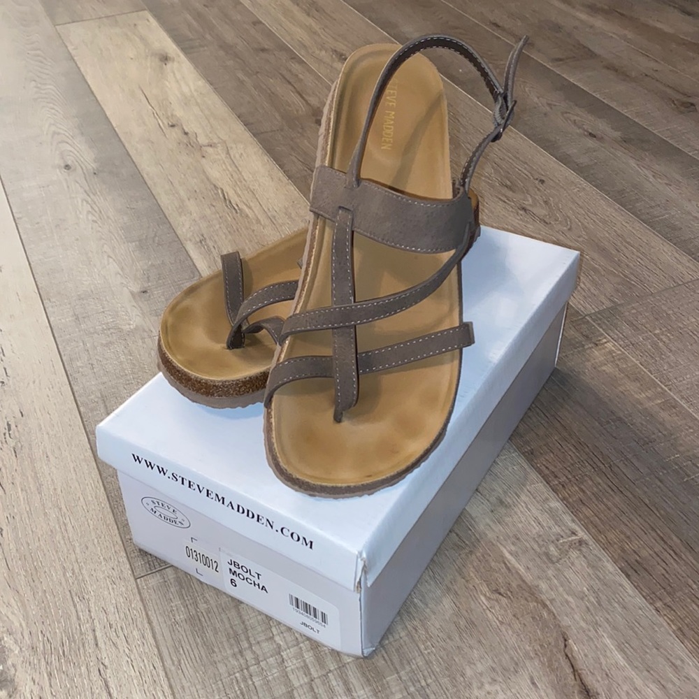 Steve Madden strappy sandal.